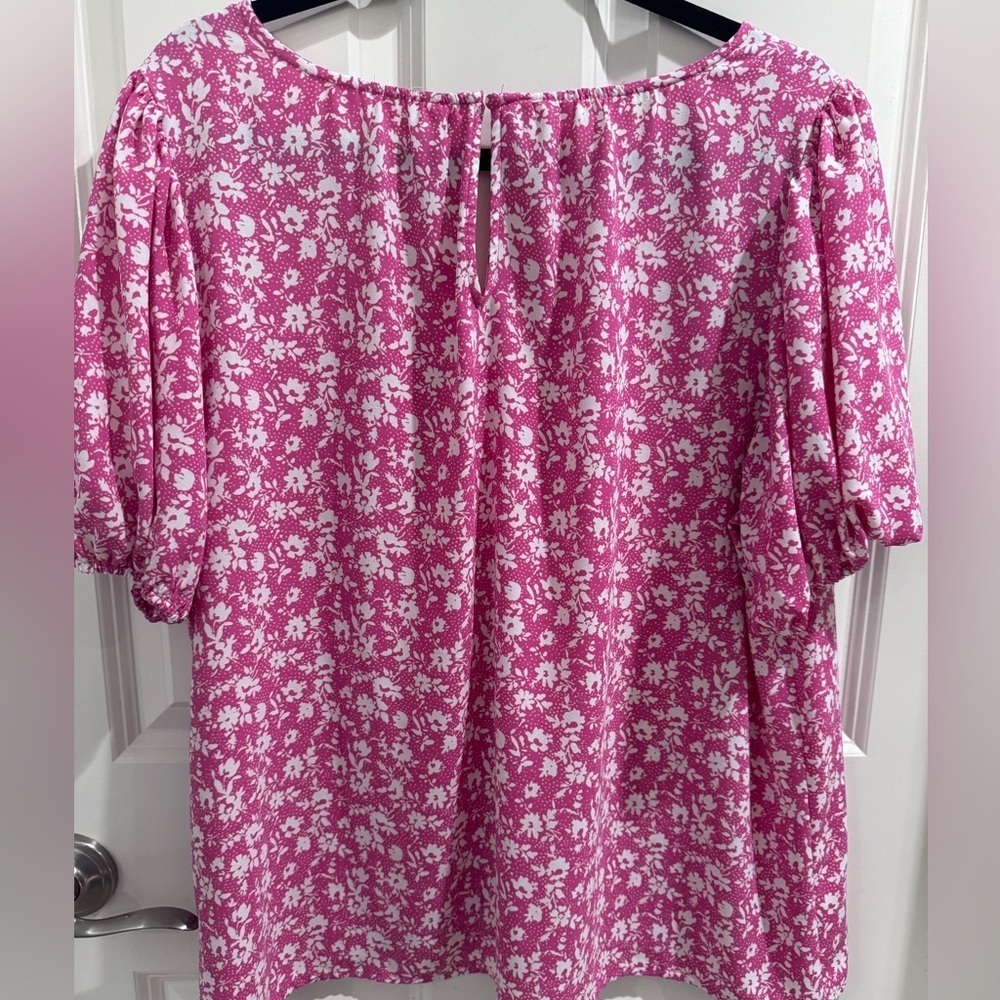 Lauren Conrad Floral Pink Women's Top size XL - Picture 2 of 3